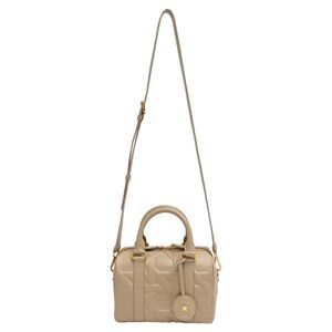 Dior Groove 20 Top Handle Bag in Beige Calf Leather